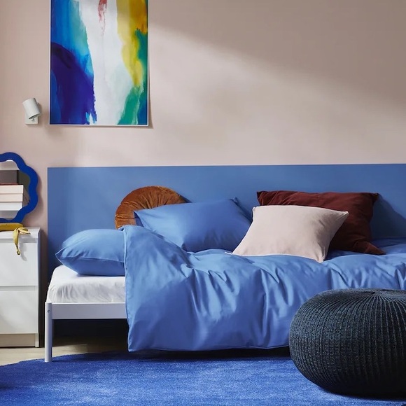 PILTANDVINGE Duvet cover and pillowcase, blue, Twin - Picture 5 of 6